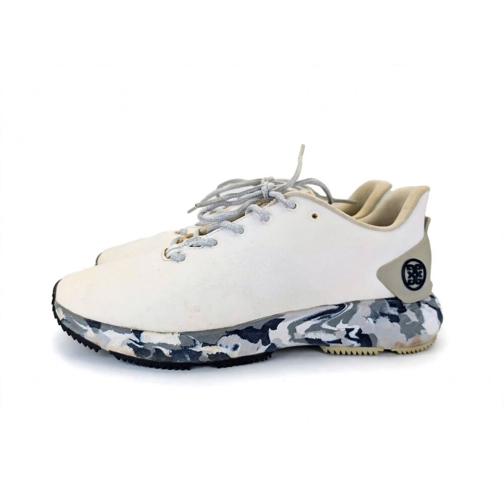 G/FORE MG4+ Golf Shoes Mens 9.5 White Snow Camo Spikeless Pre-Owned G4MA23EF30
